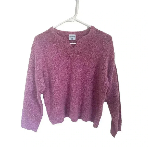 Columbia Pink Knit Sweater Women's Size XL - Picture 1 of 9